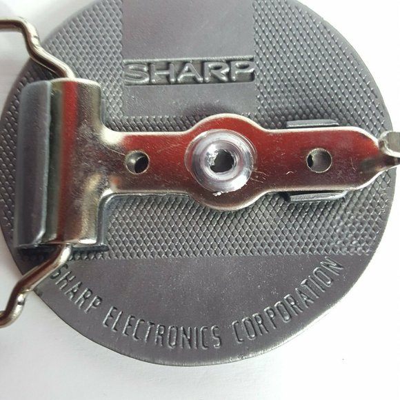 Vtg 80s Sharp Electronics Employee Belt Buckle Silver Tone Equations Nerd Geek - Picture 5 of 5